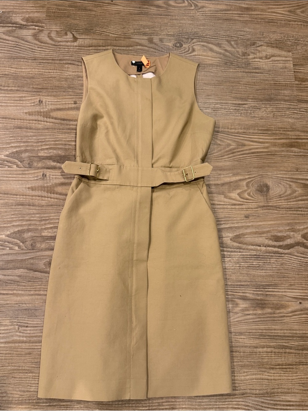 EUC J. Crew Sleeveless trench  Dress - Khaki size 6 ~$160